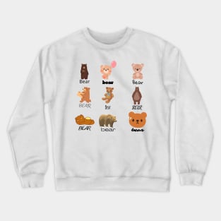 9 cute little teddy bears would love to live on your favorite things Crewneck Sweatshirt
